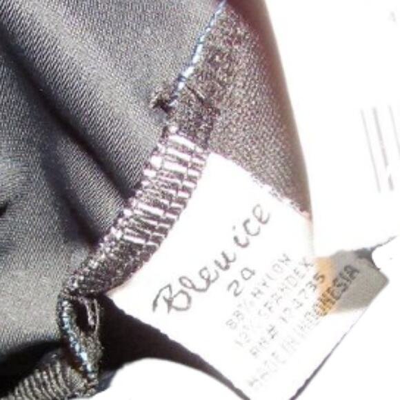 BLEU ICE Blue Black Tie Dye One Piece Swimsuit Plus Size 24 - Picture 4 of 4